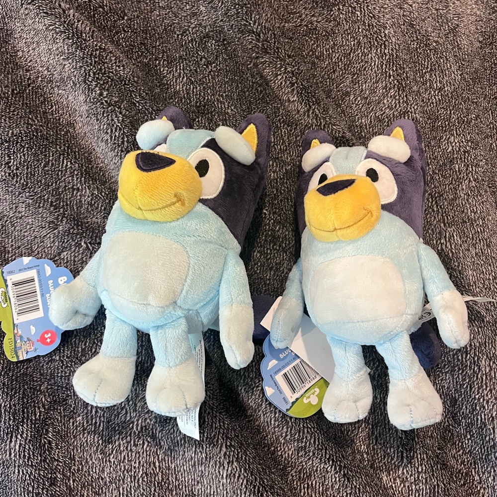 Two Bluey Plushies